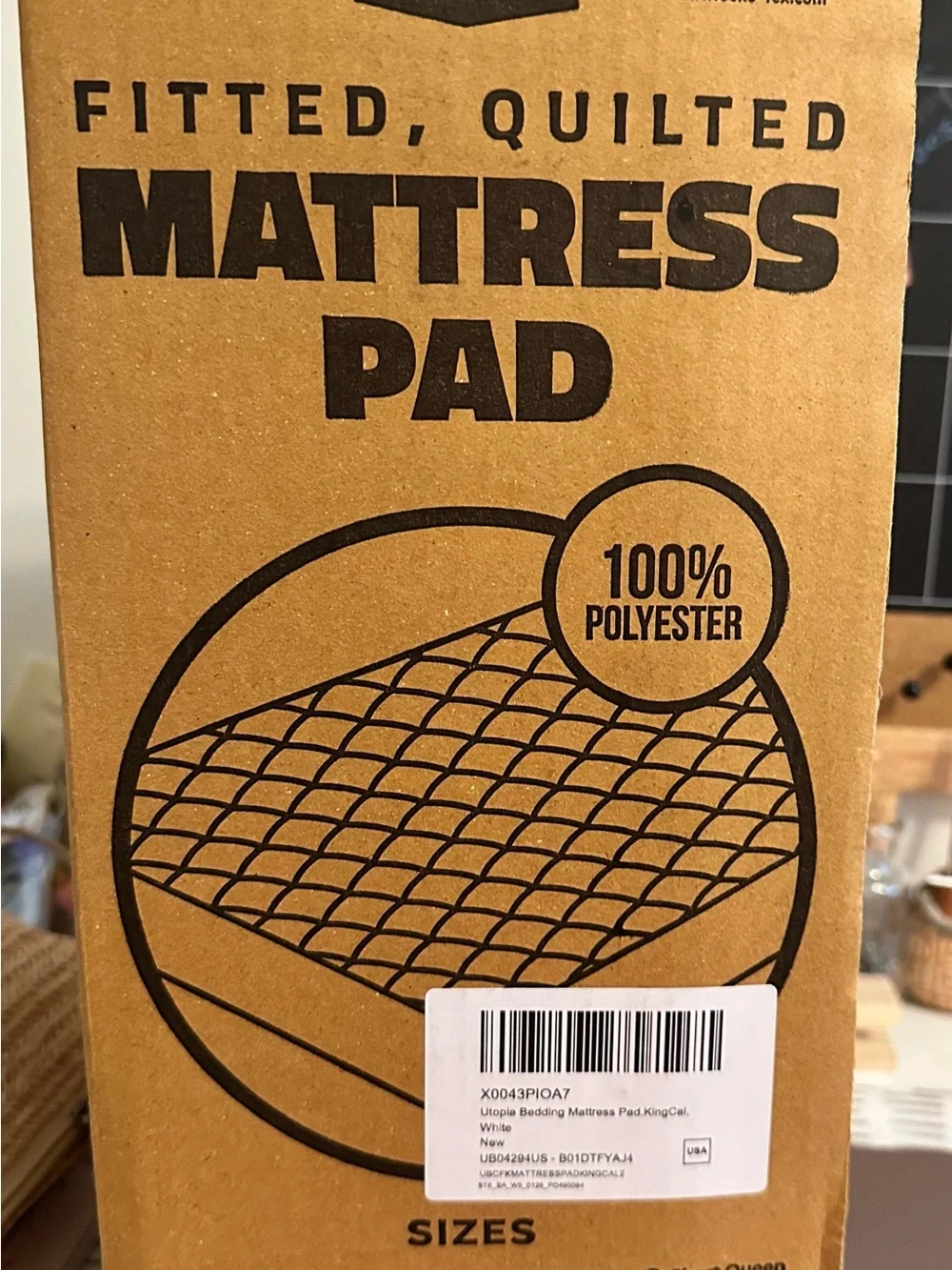 Cal King Mattress Pad. Deep Pocket White Mattress Protector - 16